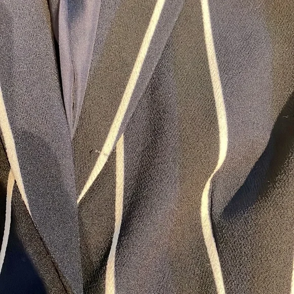 WHO What Wear Navy Black and White Striped Blazer Size S - Picture 5 of 5